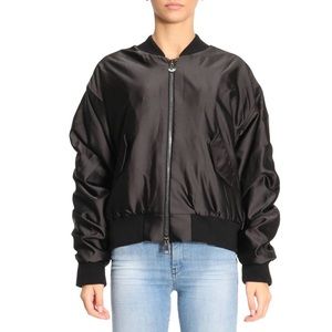 Chiara Ferragni | Flirting Eye Crystal-Embellished Satin Bomber Jacket